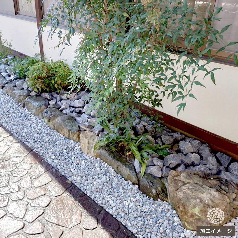 Amazon.co.jp: [NITTO SEKKO] [20kg] 砂利 グレー ガーデン用 石 化粧